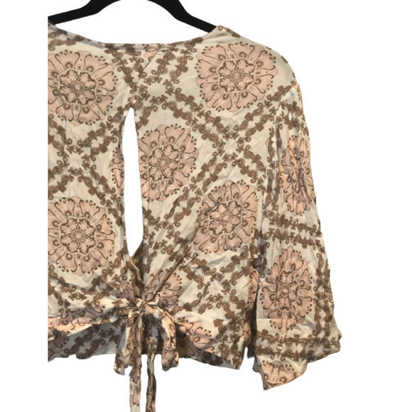 NWT Charlotte Russe XL Wrap Top Coverup Beach Swim Crop Top Boho - Picture 5 of 14